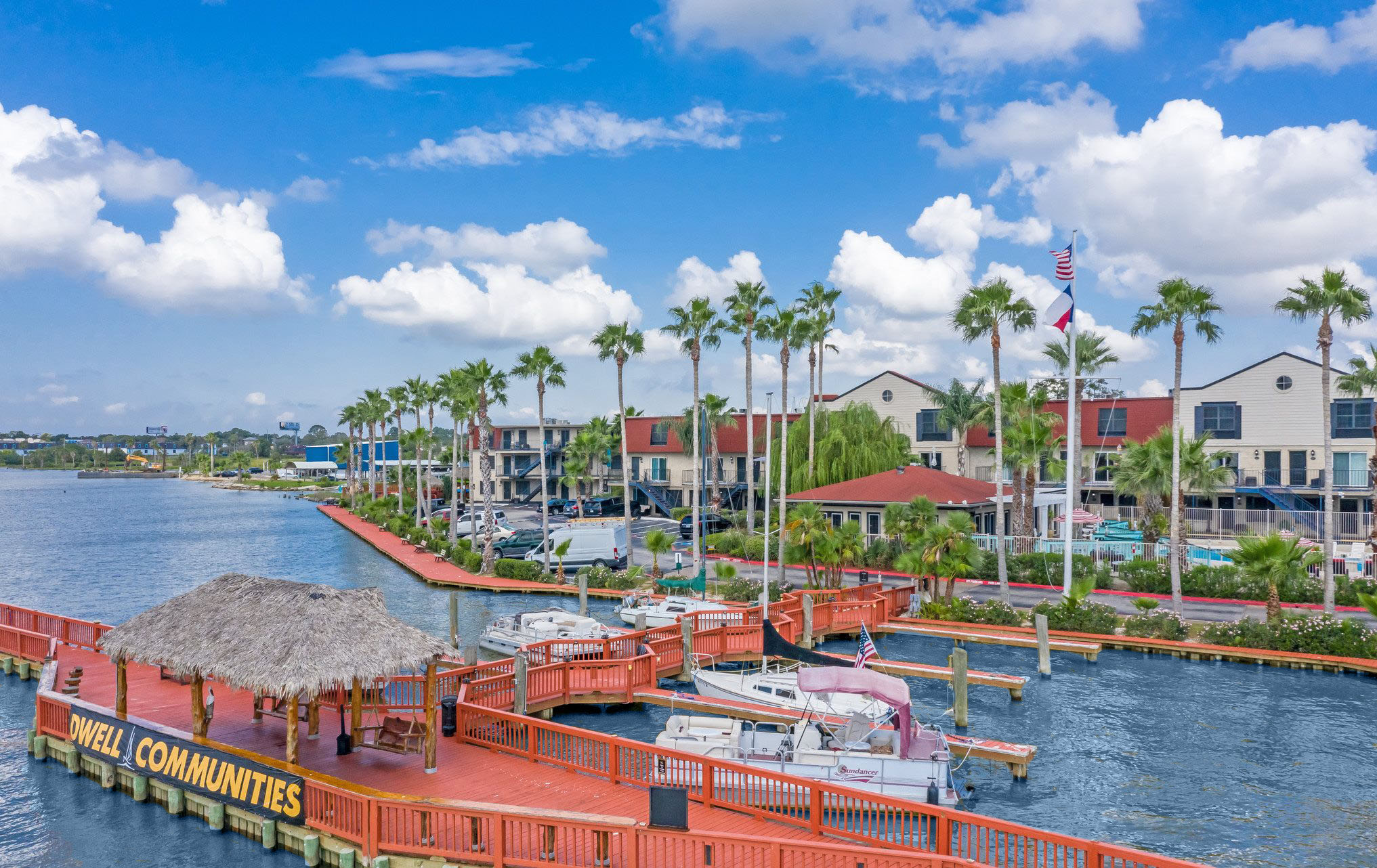 view of dock and lake