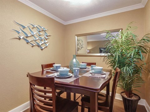 Dining room with table and chairs