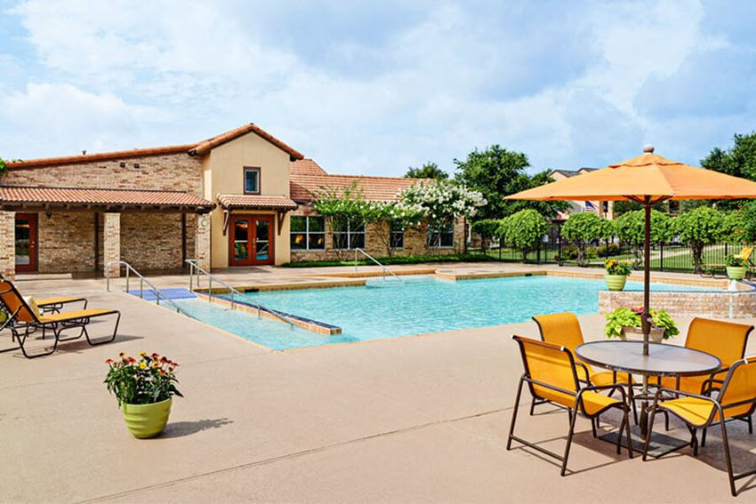 Pool surrounded