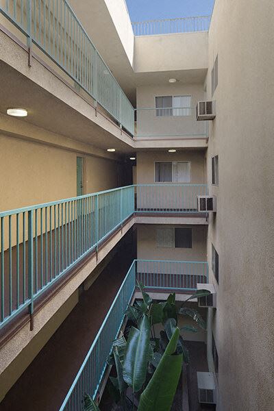 Outside hallway on three floors
