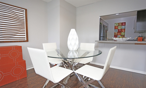 Roomy dining area at 7251 at Waters Edge, Chicago, Illinois