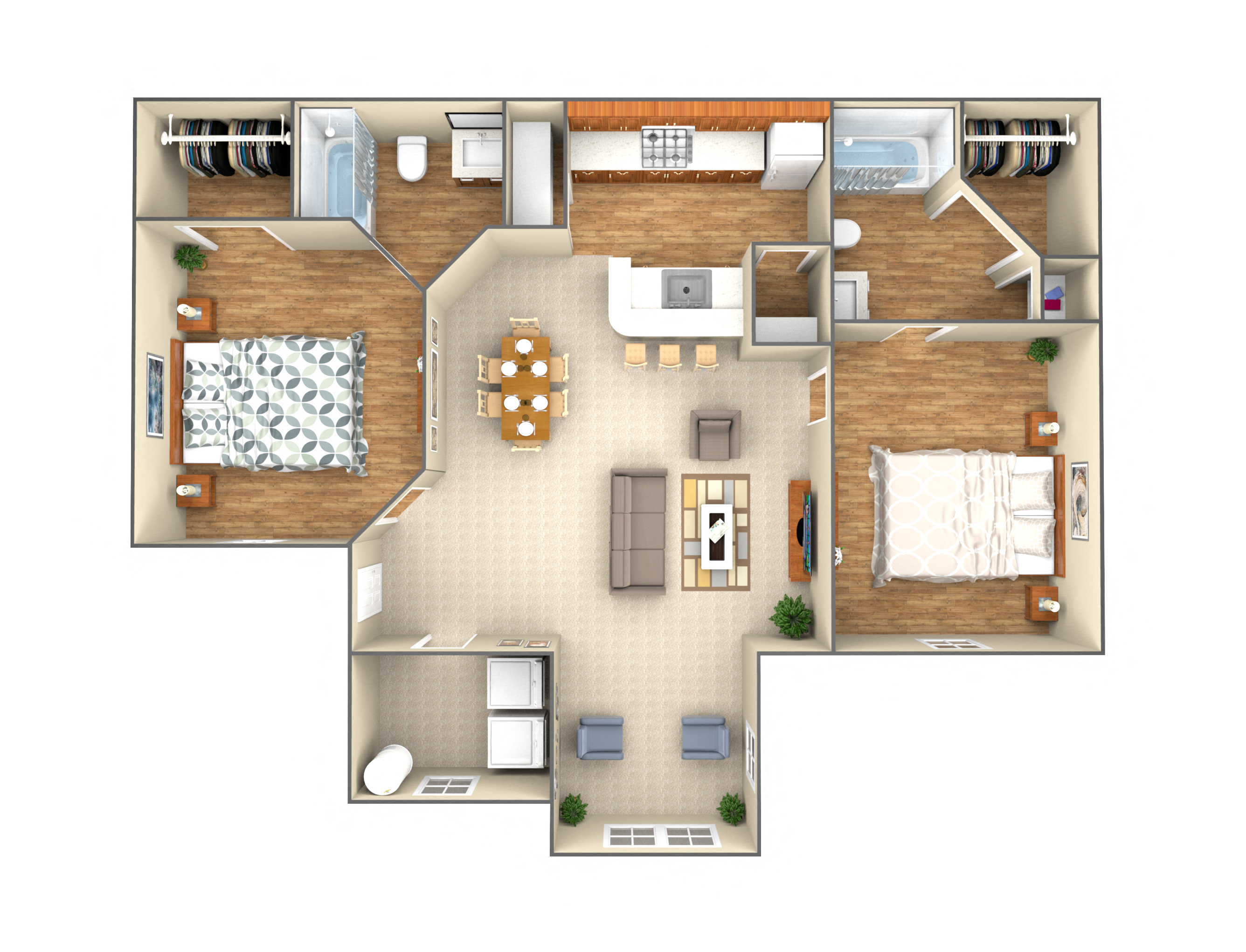 2-Bedroom floor plan