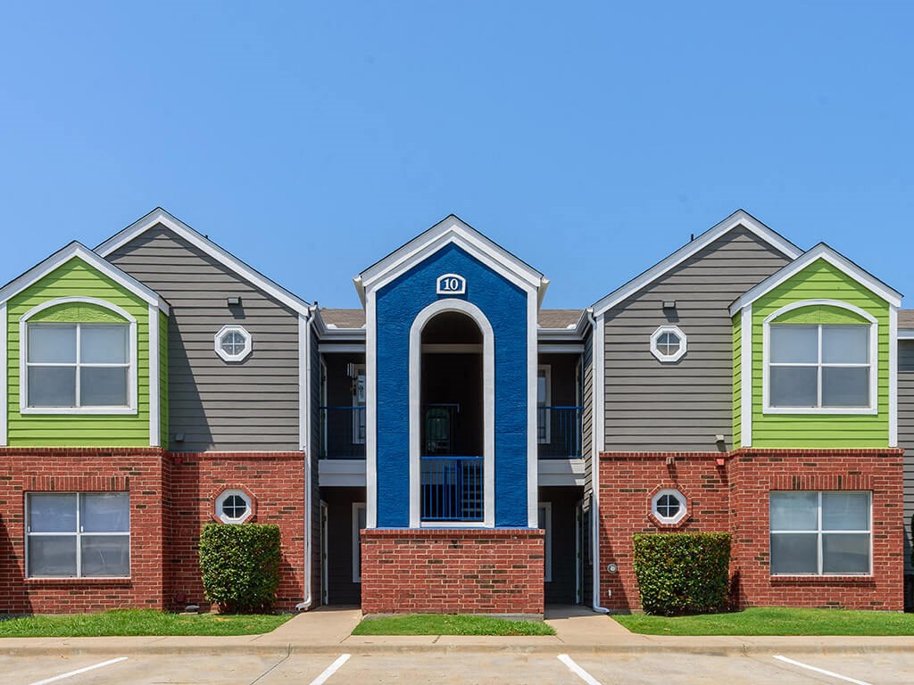 Exterior of apartment building