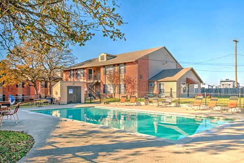 Pool with lounge chairs