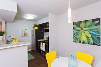 Dining room and kitchen
