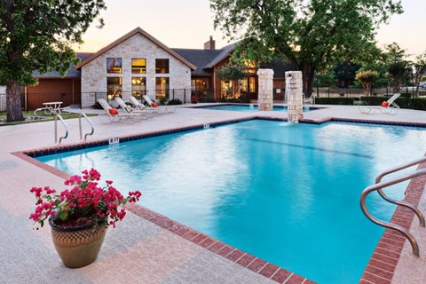 Pool with  lounge chairs