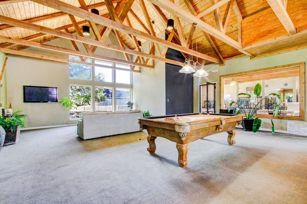 Clubhouse with pool table