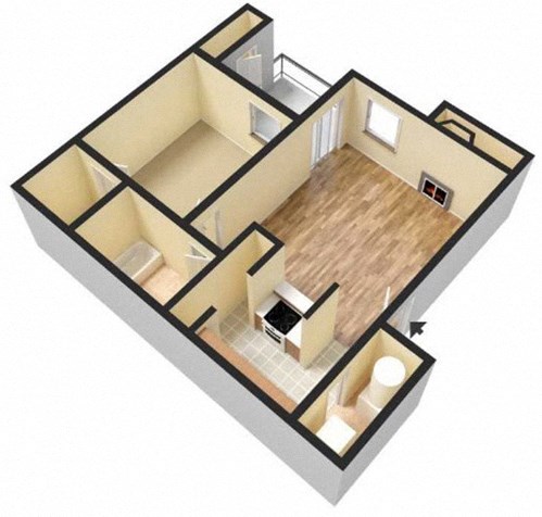 1BR 1BA A