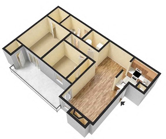 2-Bedroom floor plan