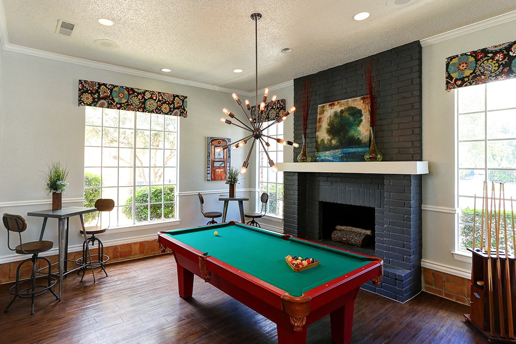 Clubhouse with pool table