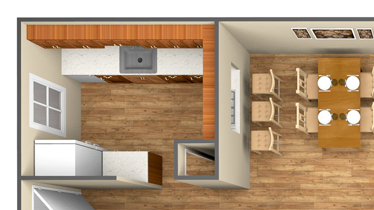 1-Bedroom floor plan