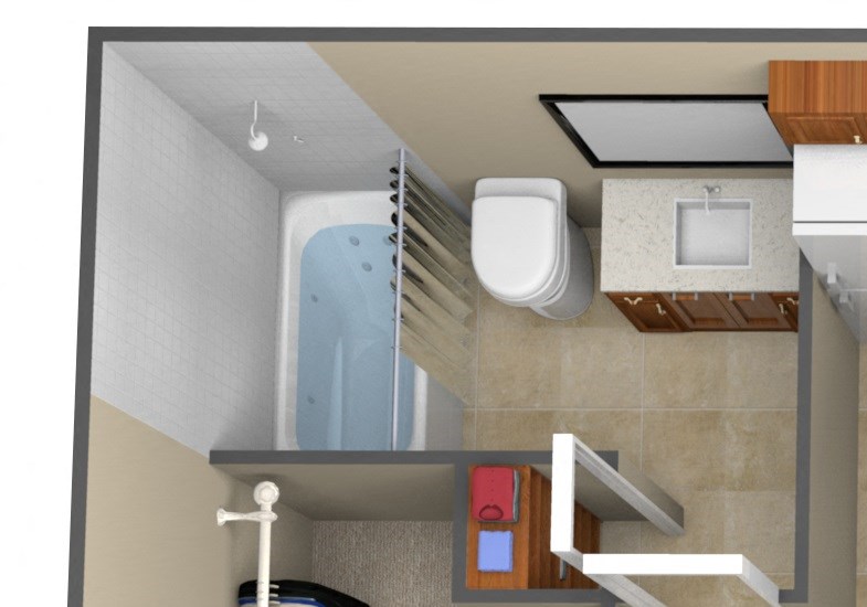 1-Bedroom floor plan