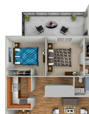2 BED 1.5 BATH