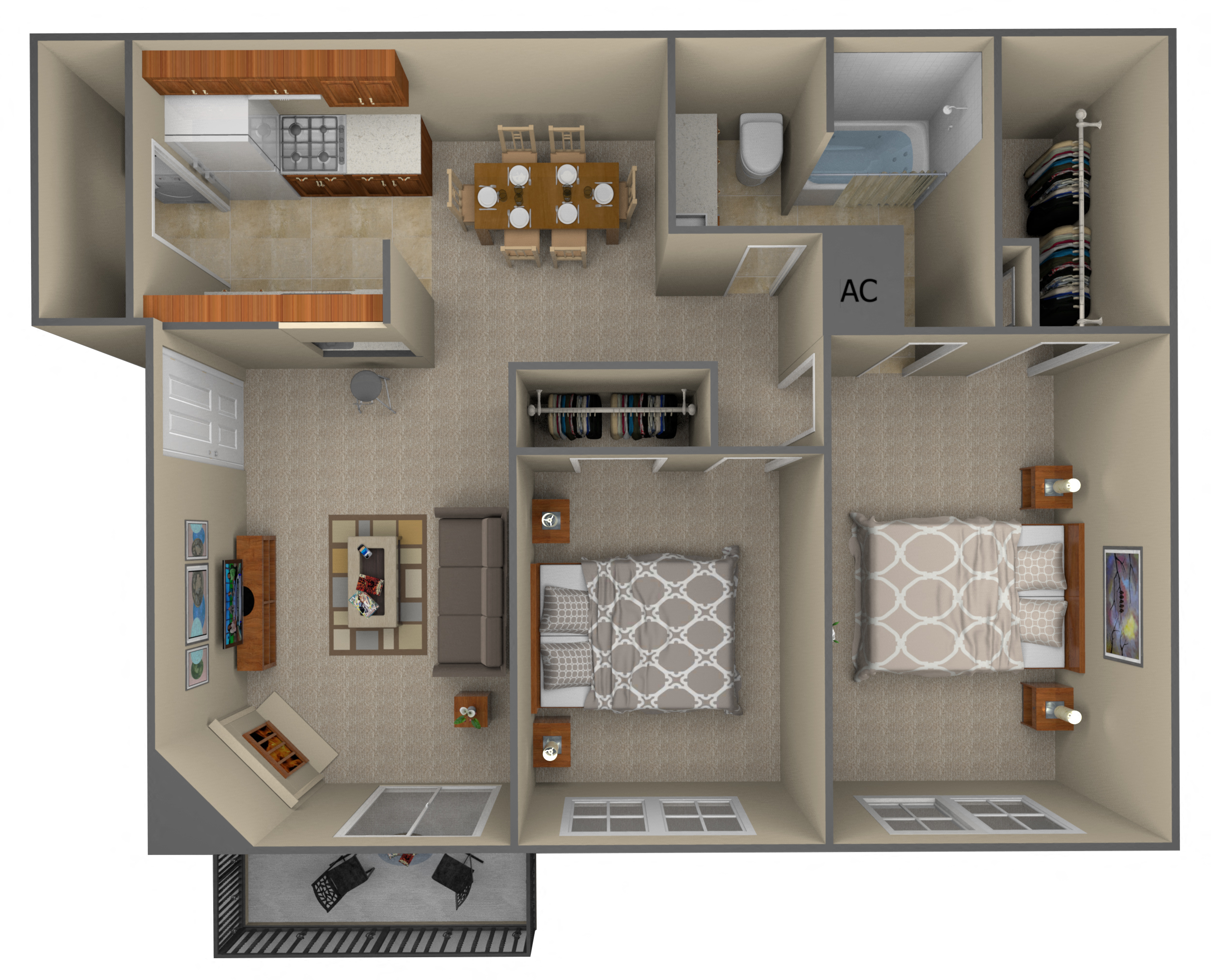 2-Bedroom floor plan