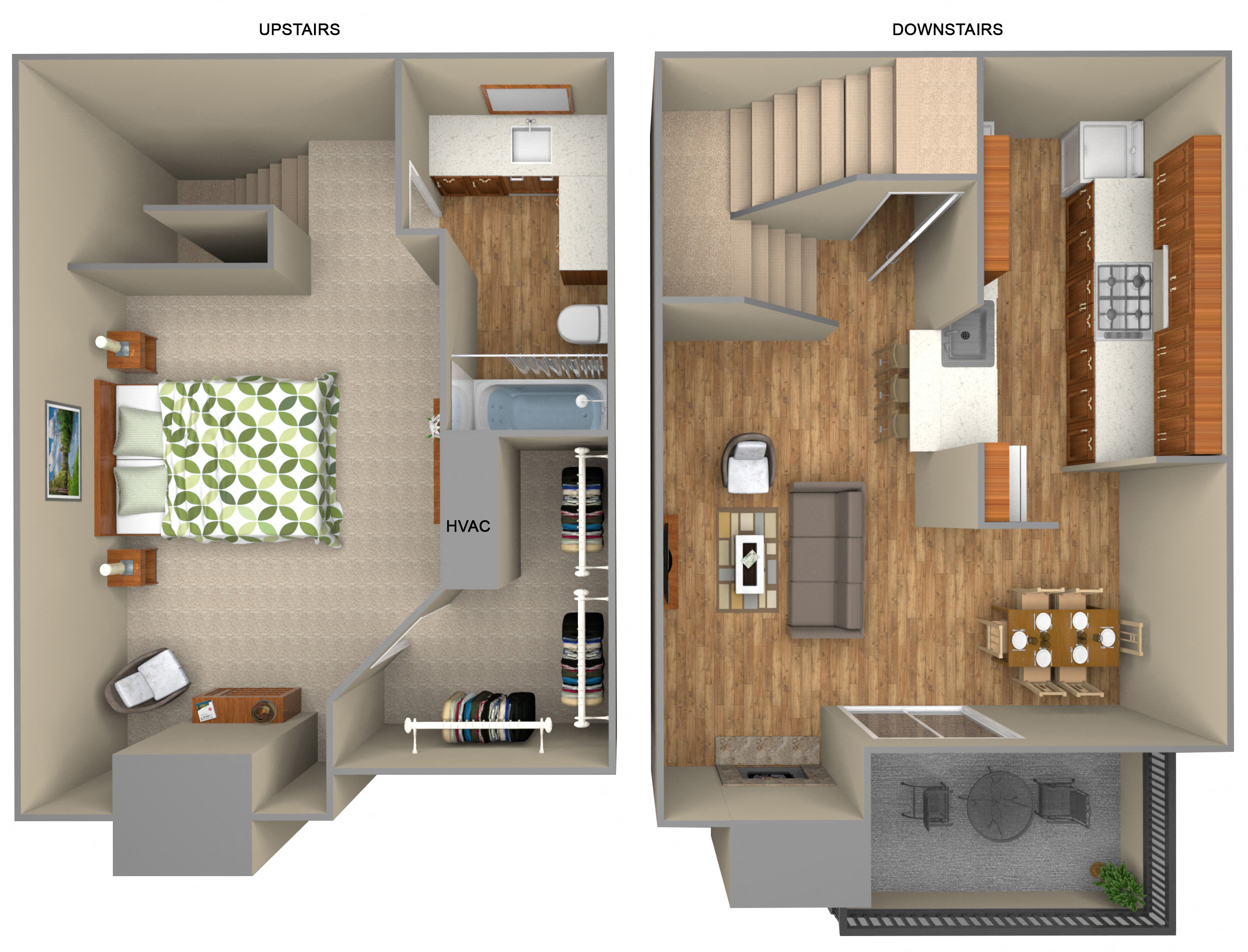 F Floor Plan at Sugar Tree Apartment Homes, Corpus Christi