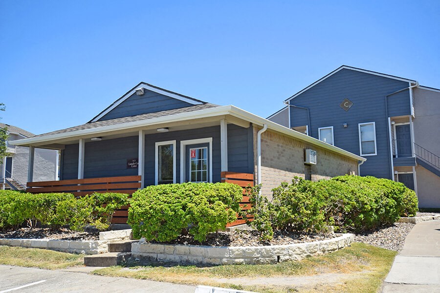 Exterior of leasing office at Sugar Tree Apartment Homes, Corpus Christi, TX
