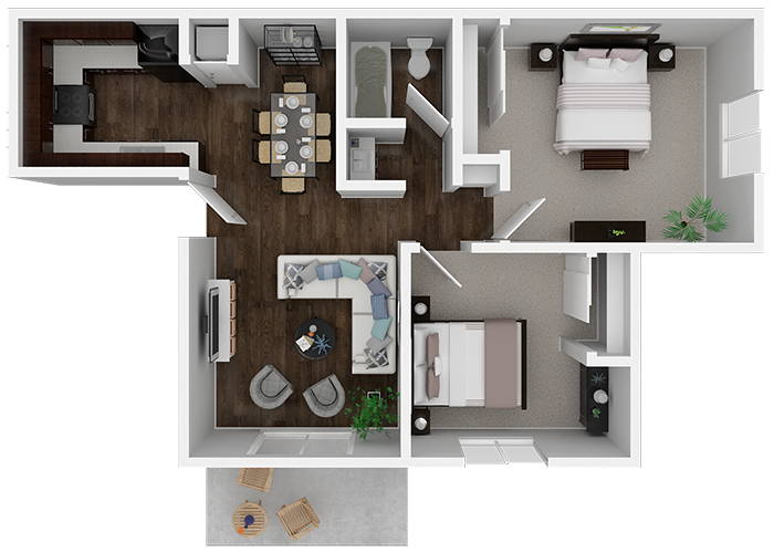 2x2 Floor Plan
