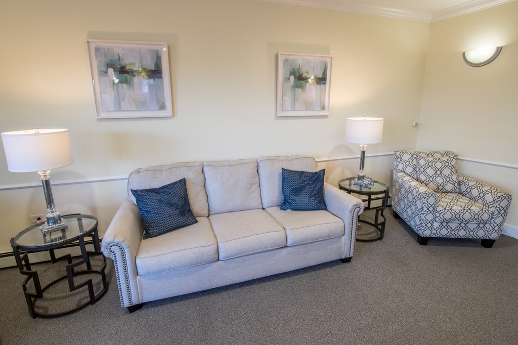 Living Room at Lakewood Towers Senior Apartments in Lake Villa, IL