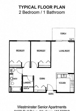 2 Bedroom 1.5 Bathroom