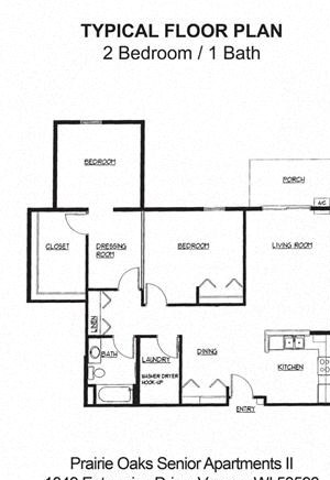 2 bedroom, 1 bathroom floorplan 2 bedroom, 1 bathroom floorplan