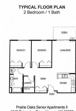 2 bedroom, 1 bathroom floorplan 2 bedroom, 1 bathroom floorplan