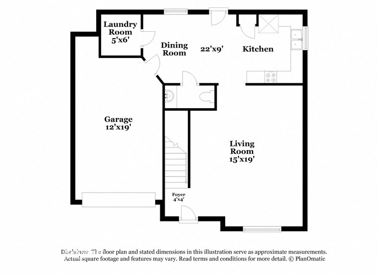 a floor plan of a house with a bedroom and a living room