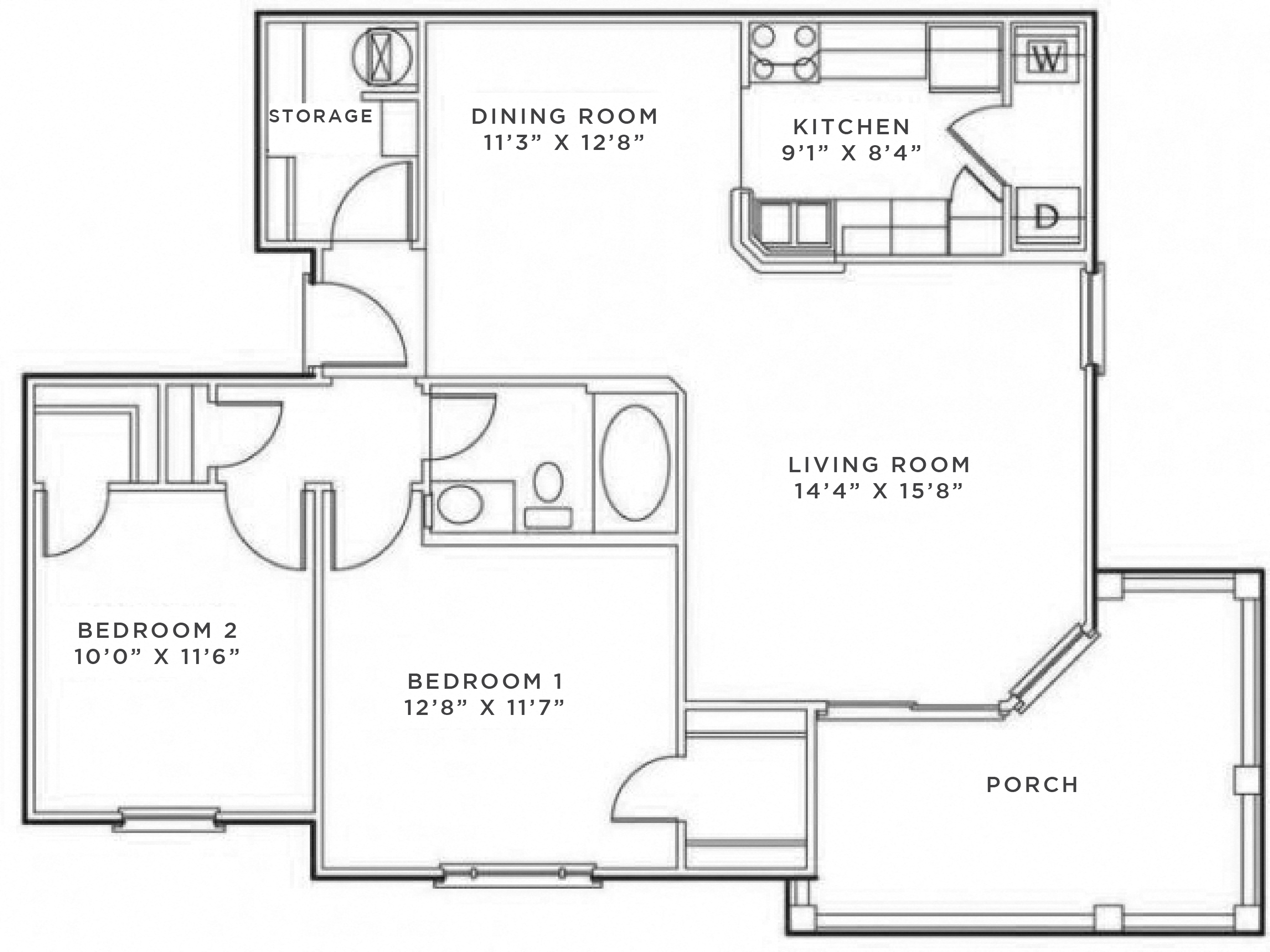 Banbury Deluxe 2 BR 1 BA