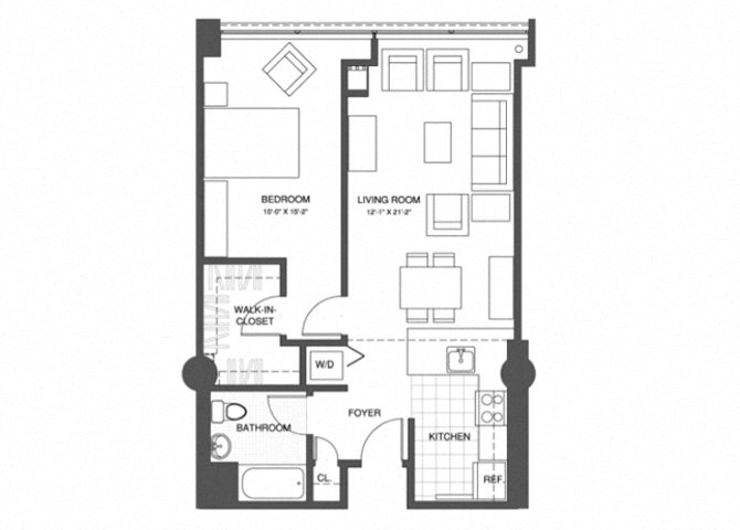 1 Bed/1 Bath