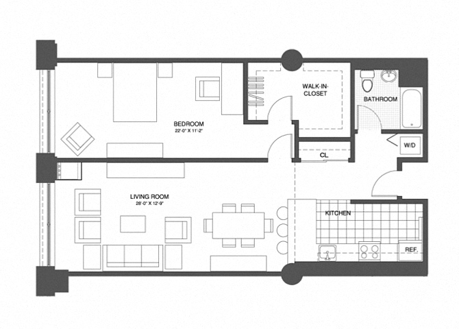 1 Bed/1 Bath