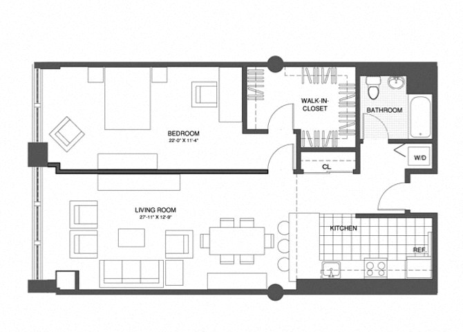 1 Bed/1 Bath