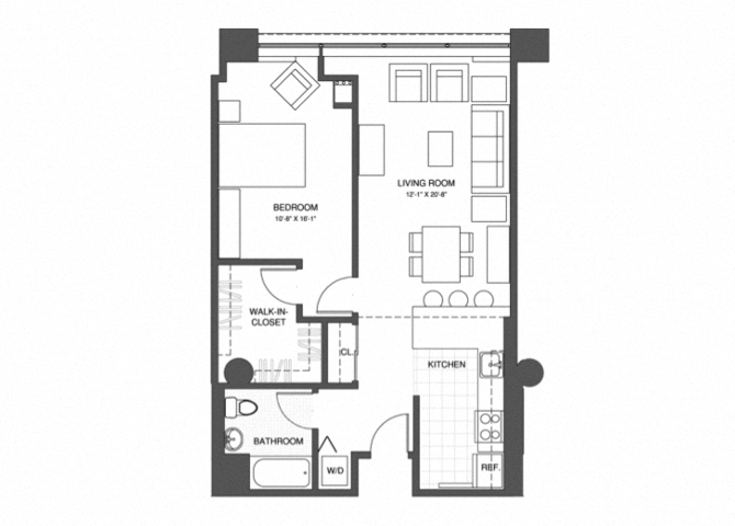 1 Bed/1 Bath