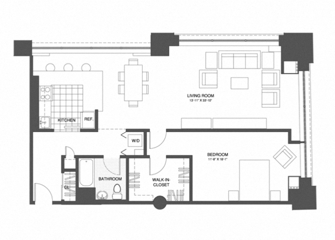 1 Bed/1 Bath