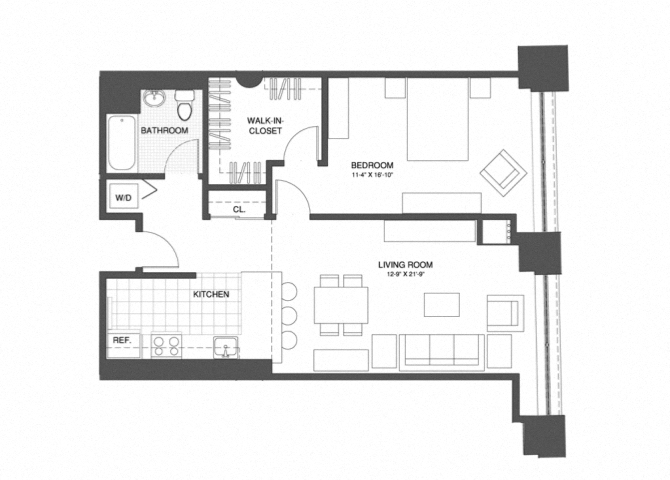 1 Bed/1 Bath