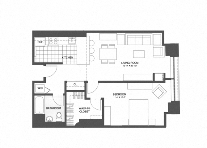 1 Bed/1 Bath