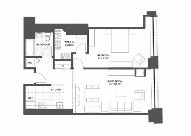 1 Bed/1 Bath