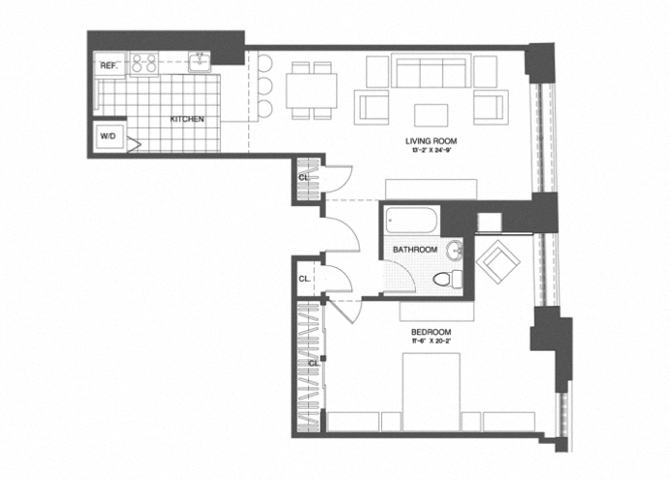 1 Bed/1 Bath
