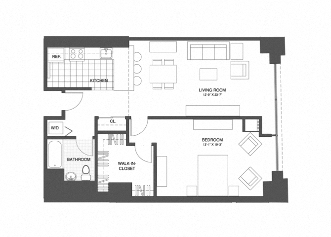 1 Bed/1 Bath
