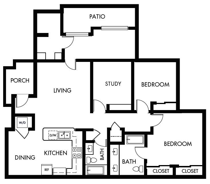 Two Bedroom Floorplan