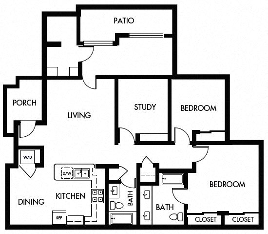 Two Bedroom Floorplan