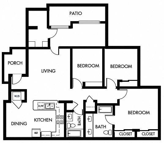 Three Bedroom Floorplan