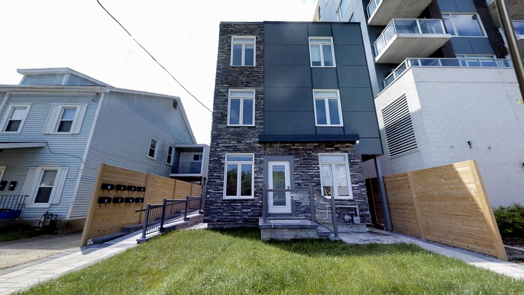 a home that has been remodeled to look like a town house