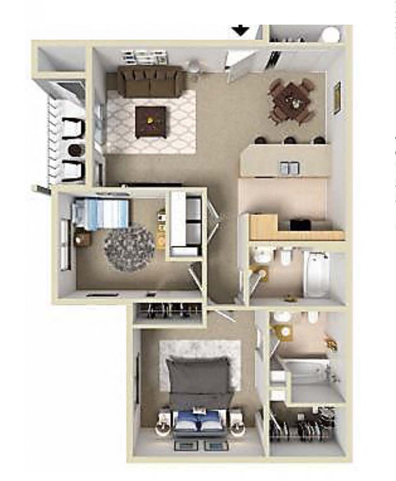 2x2 Floor Plan at Copper Mountain 
