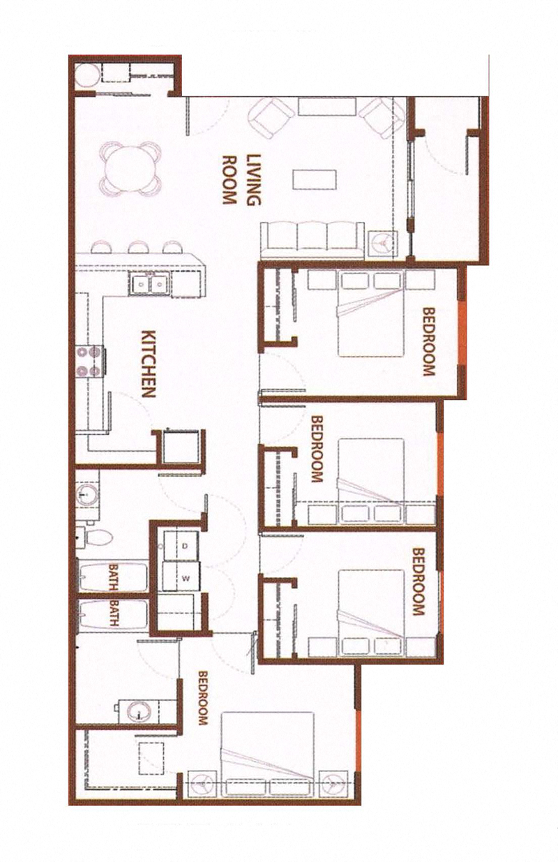 4x2 Floor Plan at Copper Mountain 
