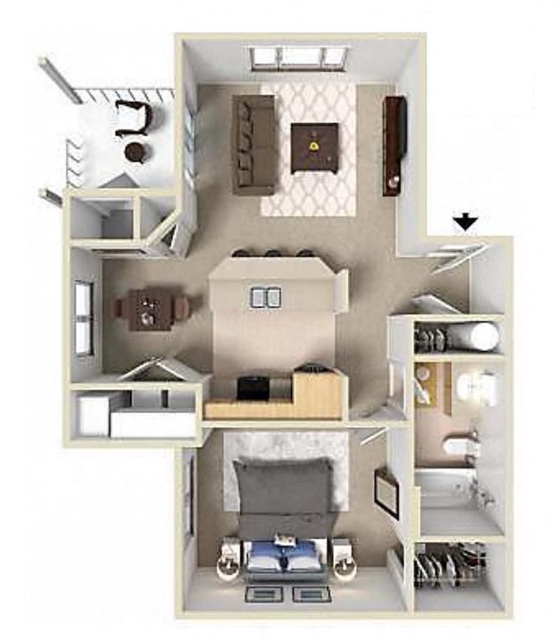 1x1 Floor Plan at Copper Mountain 