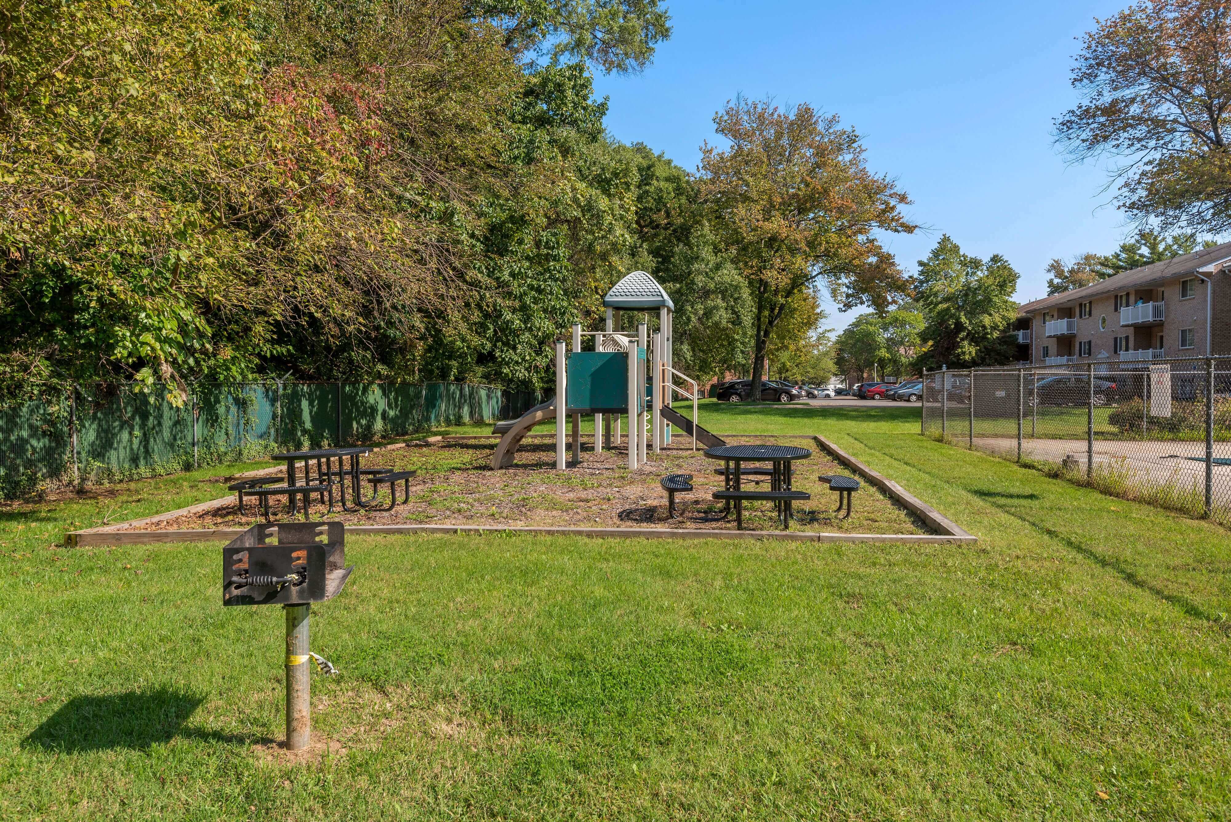 Playground with grilling station