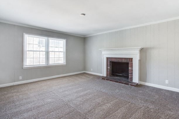 Carpeted Living Area at The Mason Mills Apartments, Decatur, Georgia