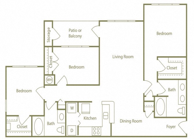The Chalker Floor Plan at Charlestowne, Kennesaw, Georgia