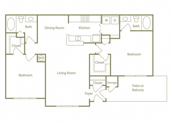 The Creekside Floor Plan at Charlestowne, Kennesaw, GA