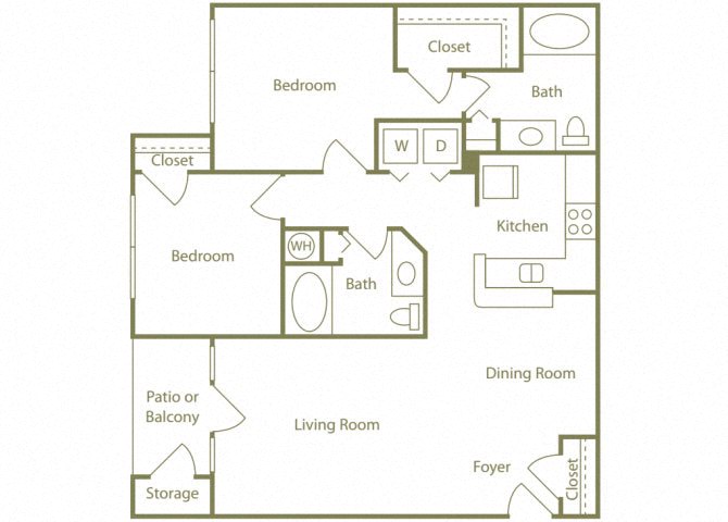 The Mccollum Floor Plan at Charlestowne, Kennesaw, GA, 30144