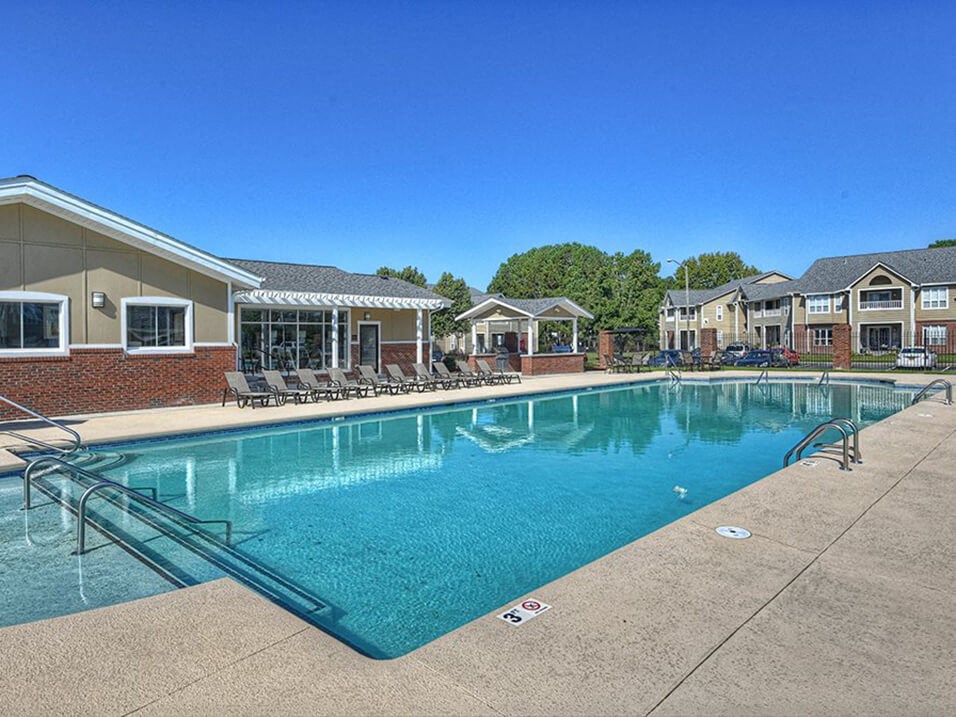 pool at apartment complex